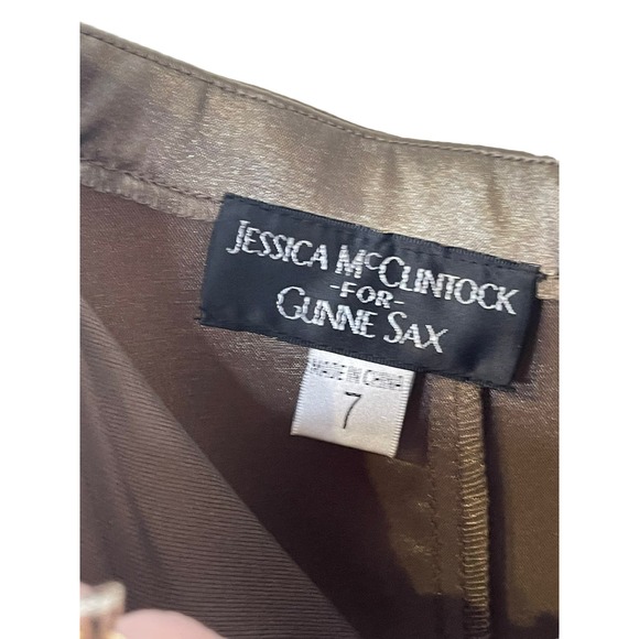 Jessica McClintock Strapless Dress Gunne Vintage Sax Runched Prom Bandage 7 NWT - Picture 4 of 9